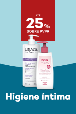Produtos de higiene intima com destaque promocional de até 30% sobre preço de Venda ao Público Recomendado